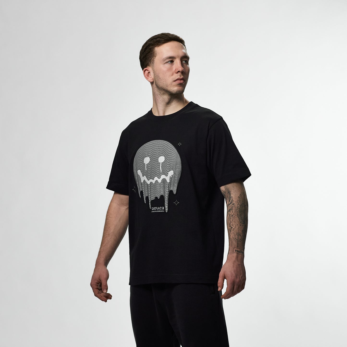 Deface Topo Tee (Black/Ion Silver)