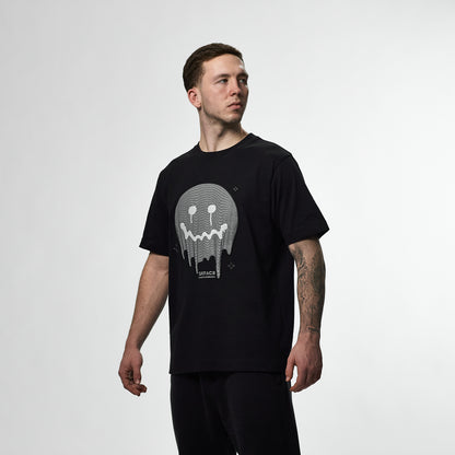 Deface Topo Tee (Black/Ion Silver)