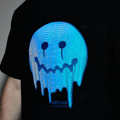 Deface Topo Tee (Black/Electron Blue)