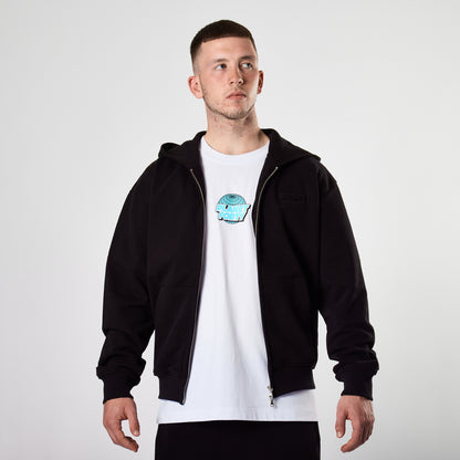 Lifestyle Murgatroyd Zip Through Oversized Hood (Black)