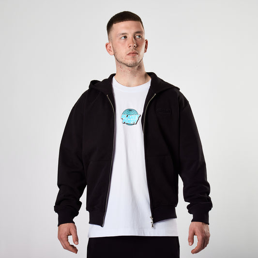 Lifestyle Murgatroyd Zip Through Oversized Hood (Black)