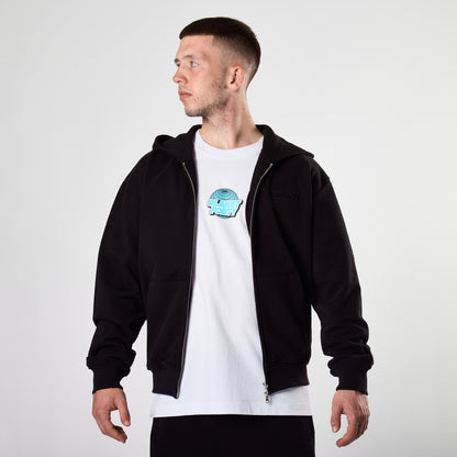 Lifestyle Murgatroyd Zip Through Oversized Hood (Black)