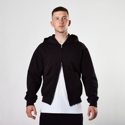 Lifestyle Murgatroyd Zip Through Oversized Hood (Black)