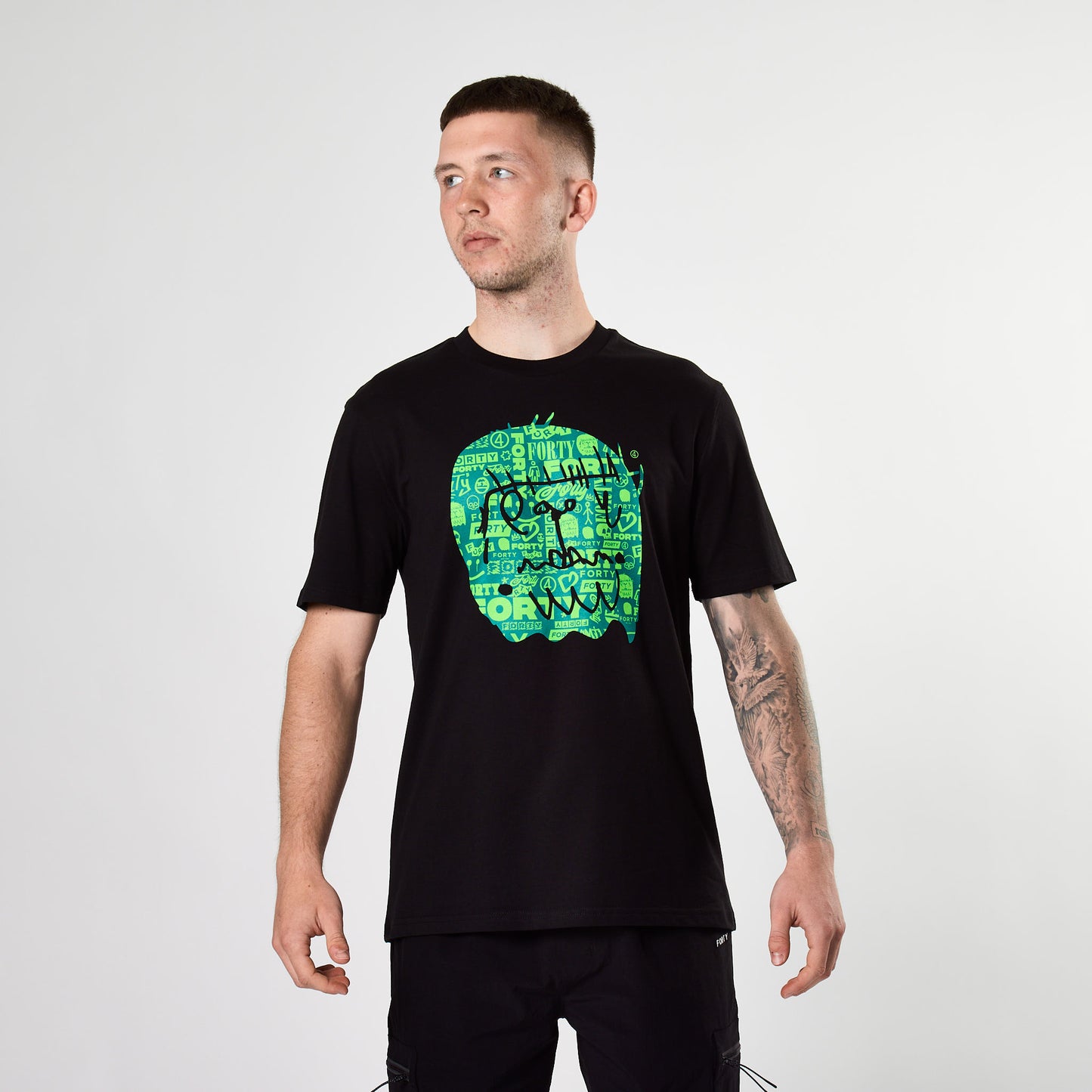 Essential Graffiti Monster Tee (Black/Green)