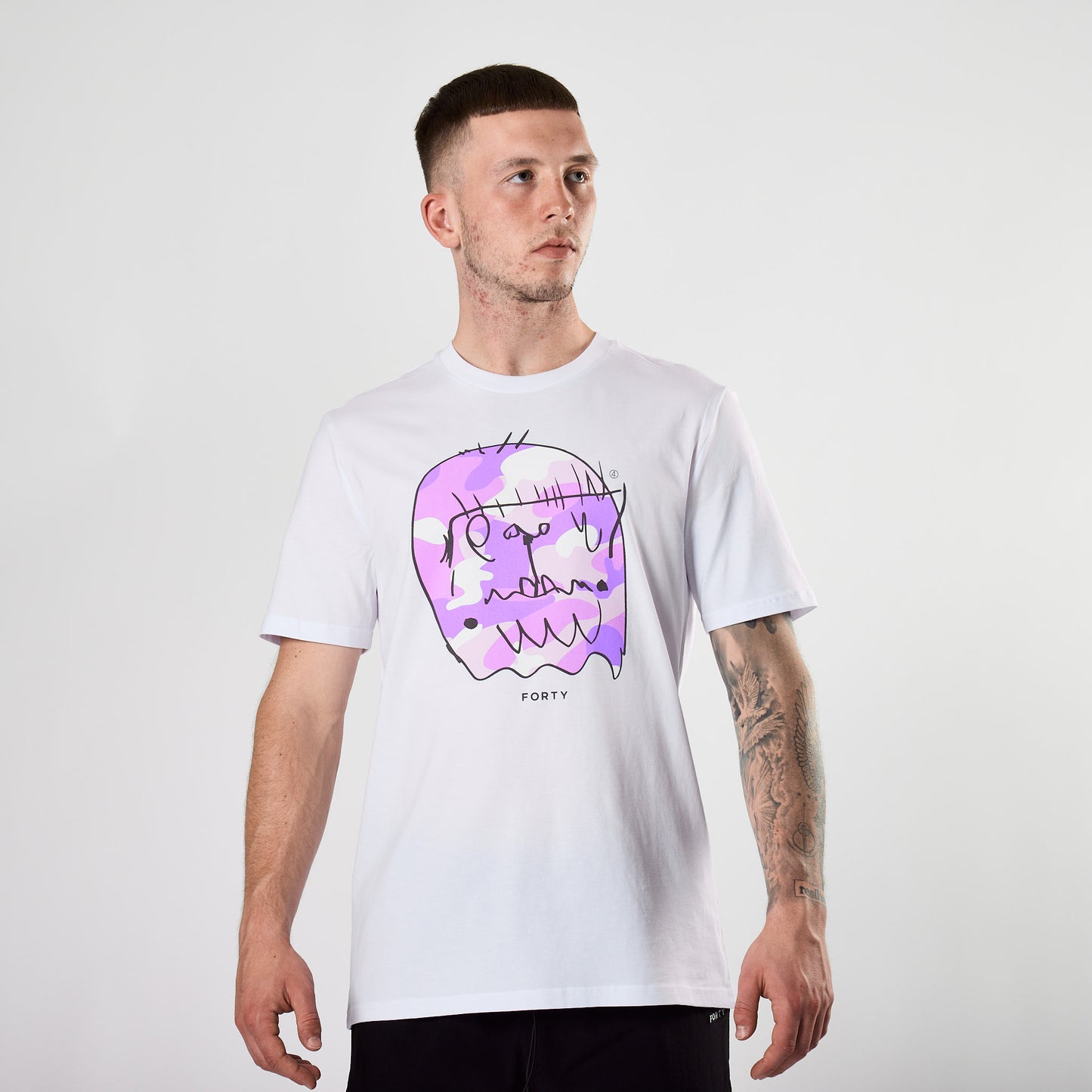 Essential Benjamin Classic Reflective Tee (White/Lilac)