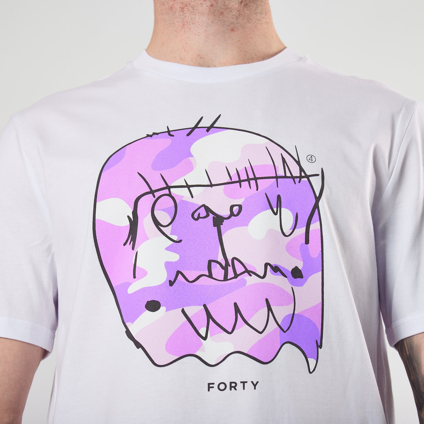 Essential Benjamin Classic Reflective Tee (White/Lilac)