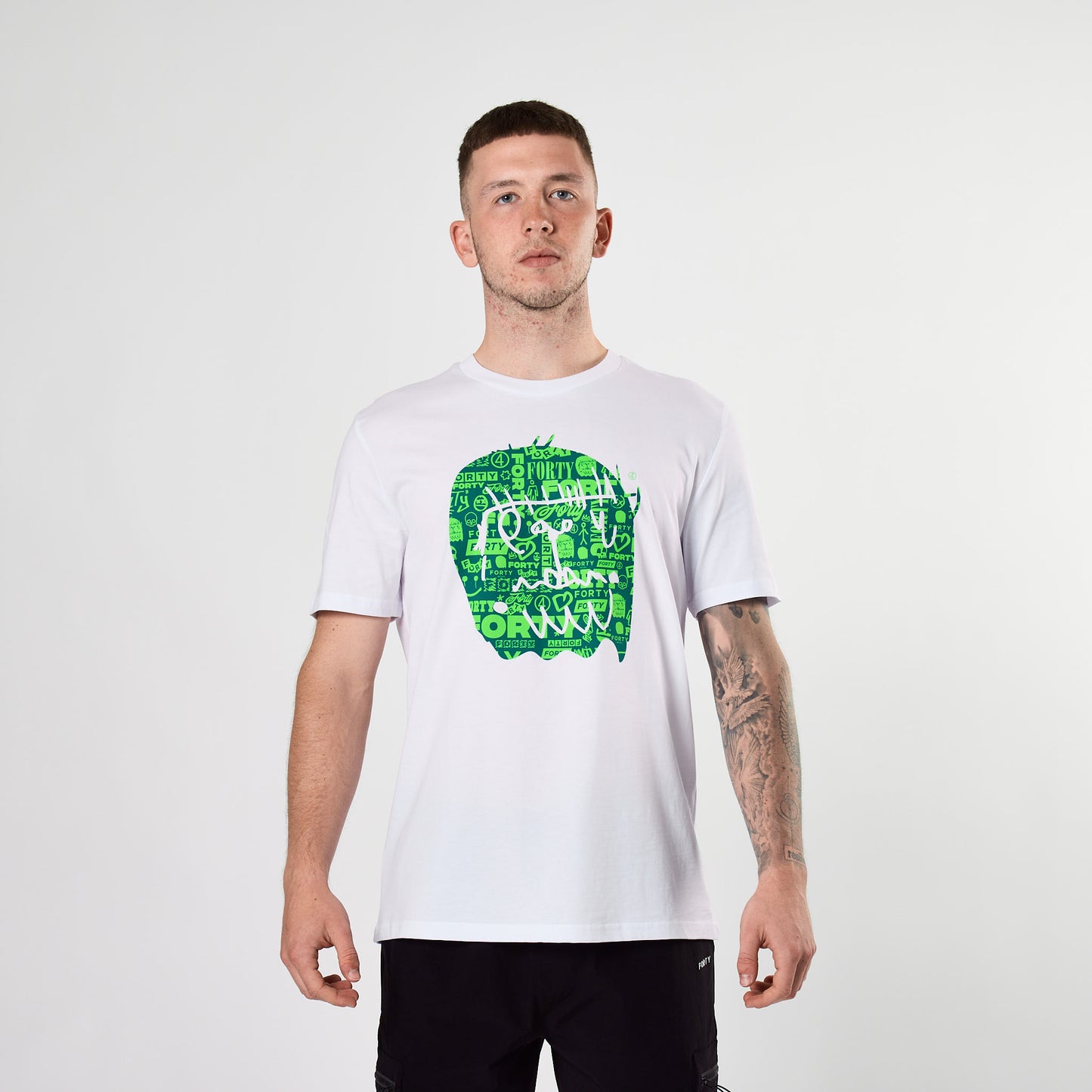 Essential Graffiti Monster Tee (White/Green)