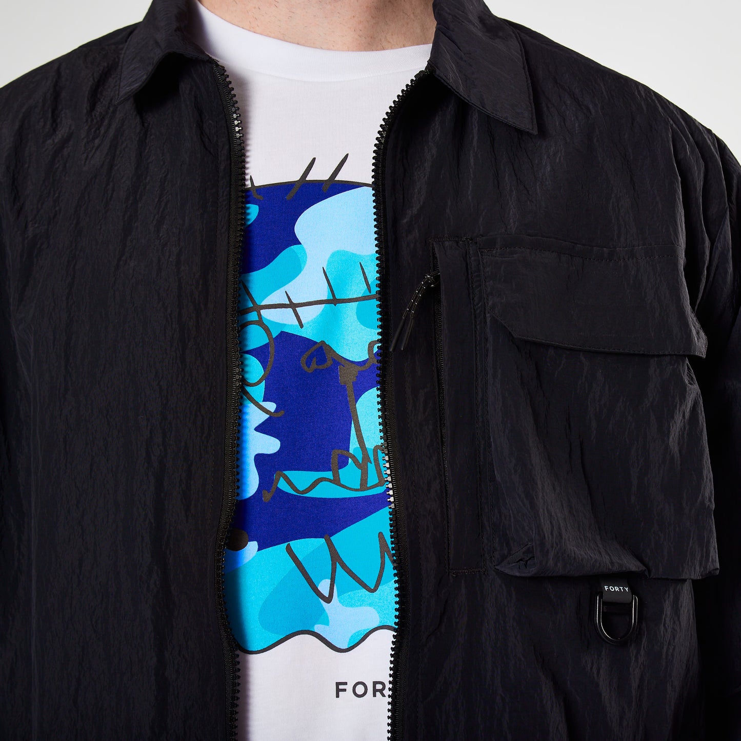 Jethro Overshirt (Metallic Black)