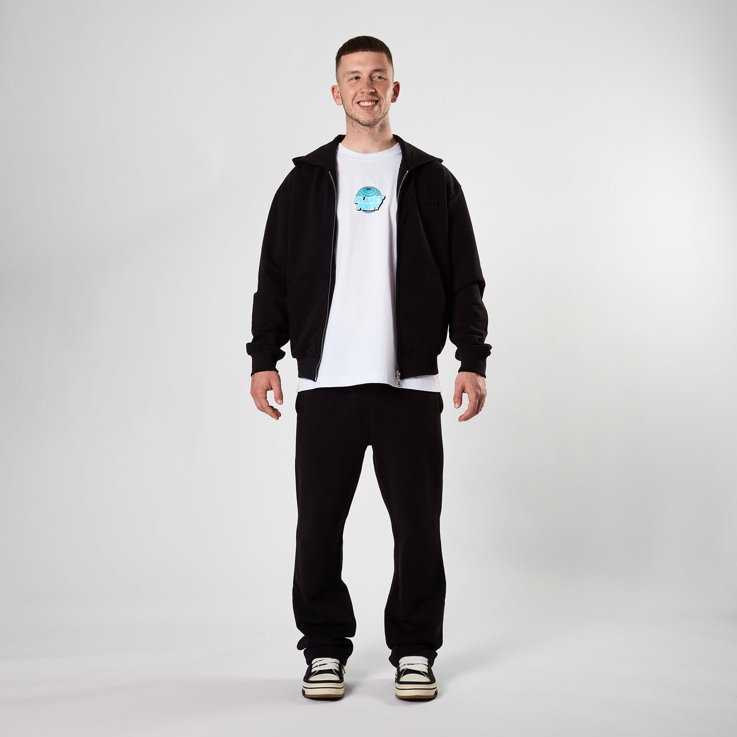 Lifestyle Murgatroyd Zip Through Oversized Hood (Black)