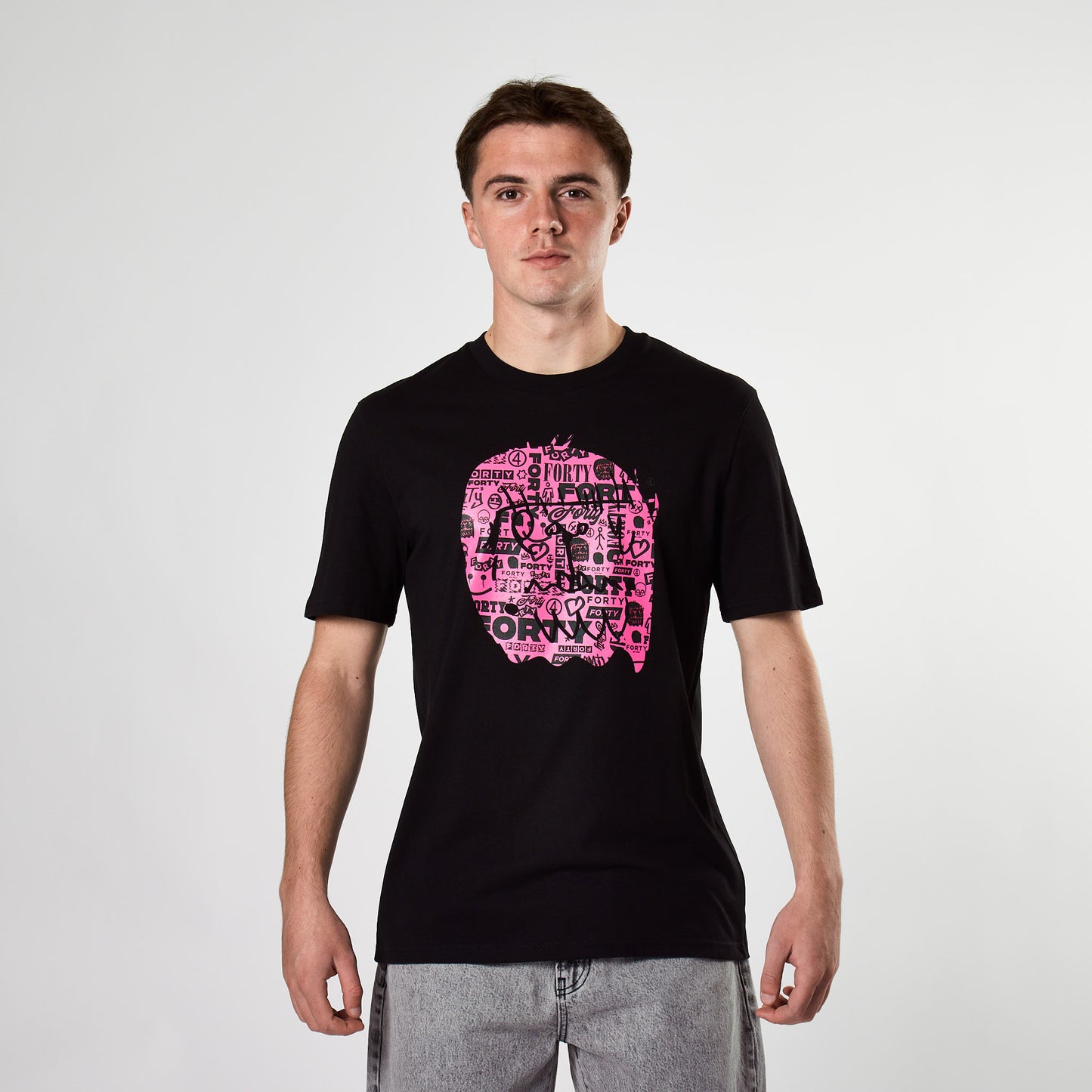 Essential Graffiti Monster Tee (Black/Pink)