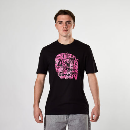 Essential Graffiti Monster Tee (Black/Pink)