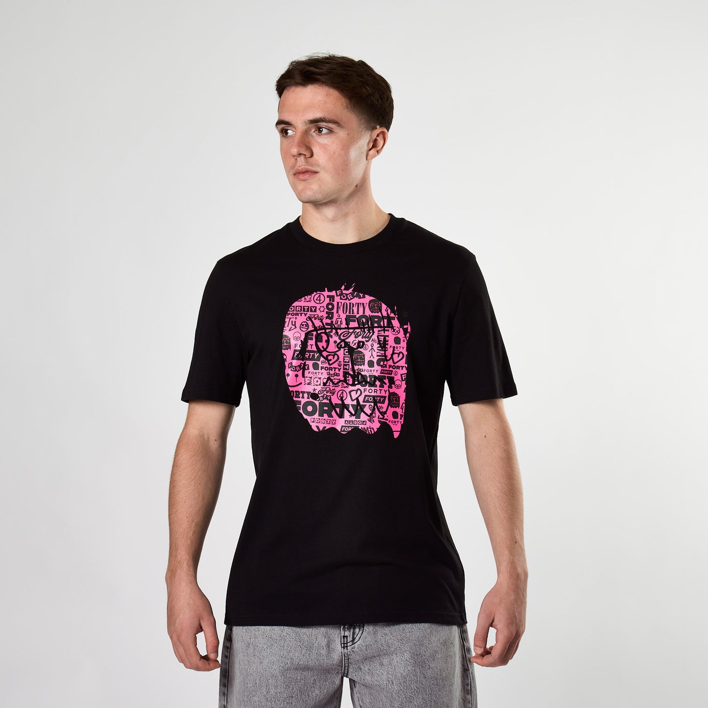 Essential Graffiti Monster Tee (Black/Pink)