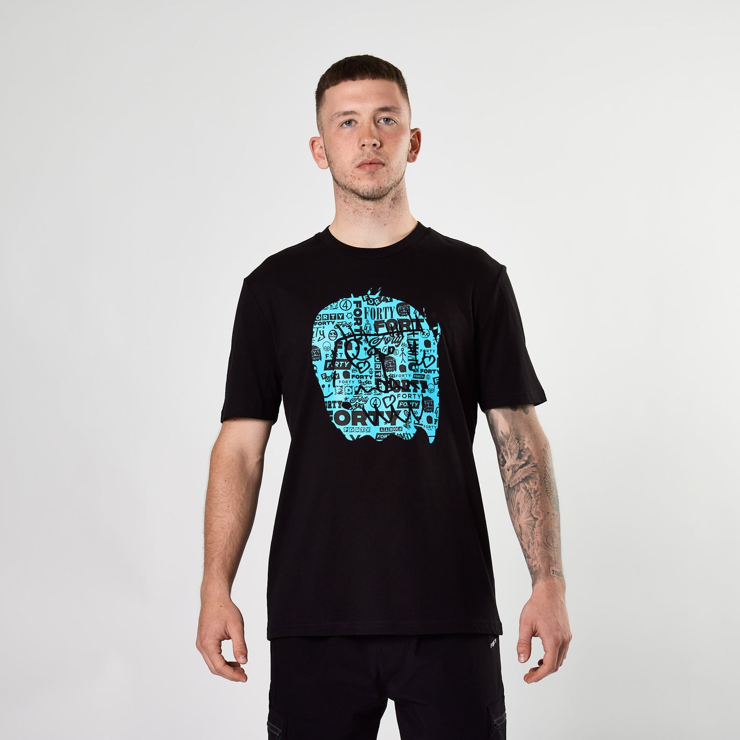 Essential Graffiti Monster Tee (Black/Blue)