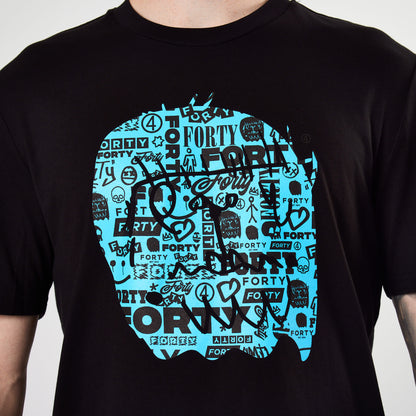 Essential Graffiti Monster Tee (Black/Blue)