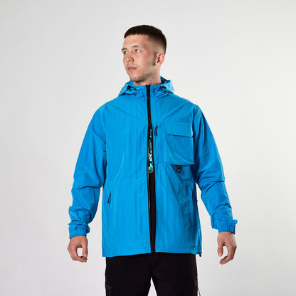 Jethro Hooded Overshirt (Metallic Nordic Blue)