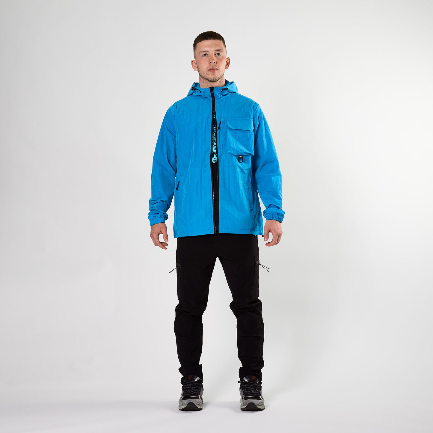 Jethro Hooded Overshirt (Metallic Nordic Blue)