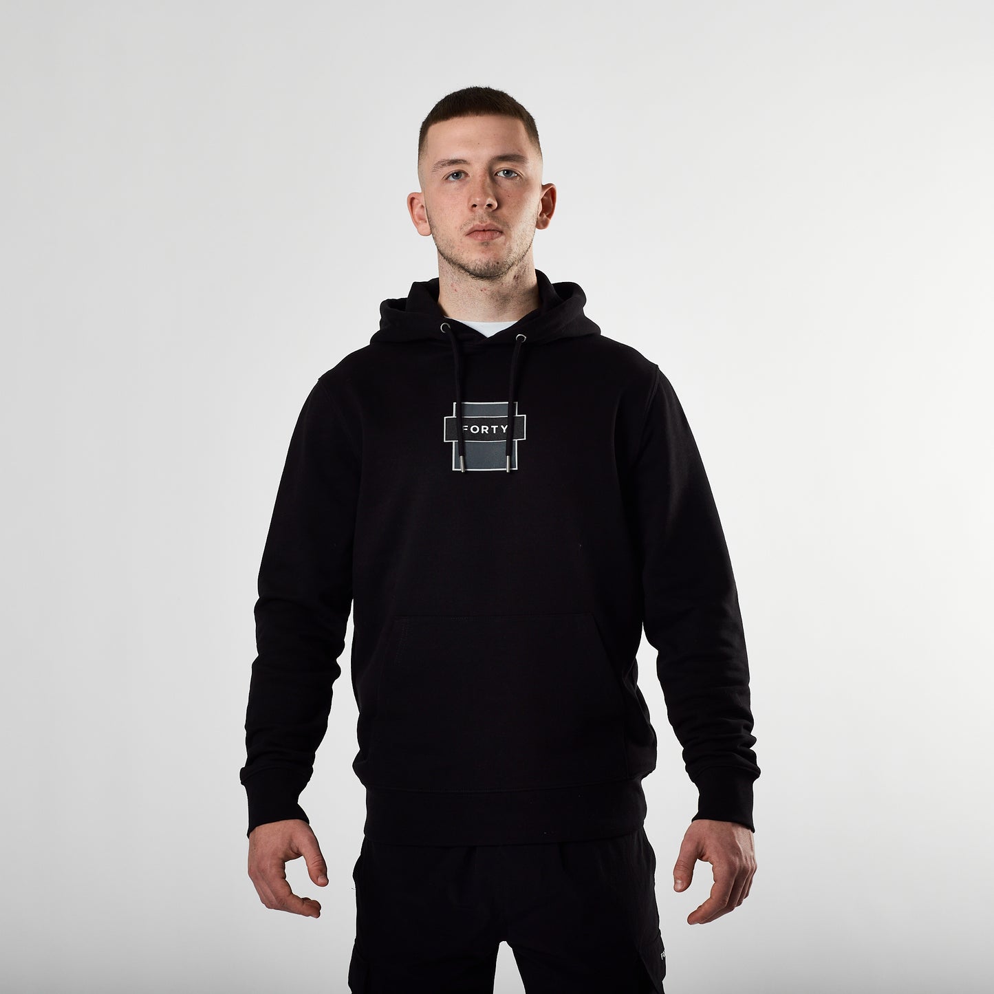 Essential Telford Printed Hoodie (Black)