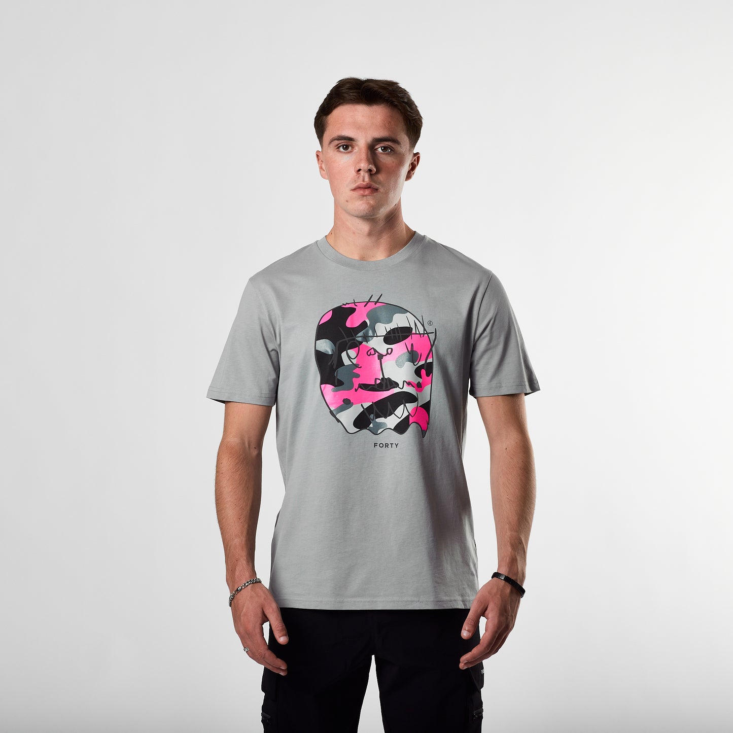 Essential Benjamin Classic Reflective Tee (Storm/Pink)