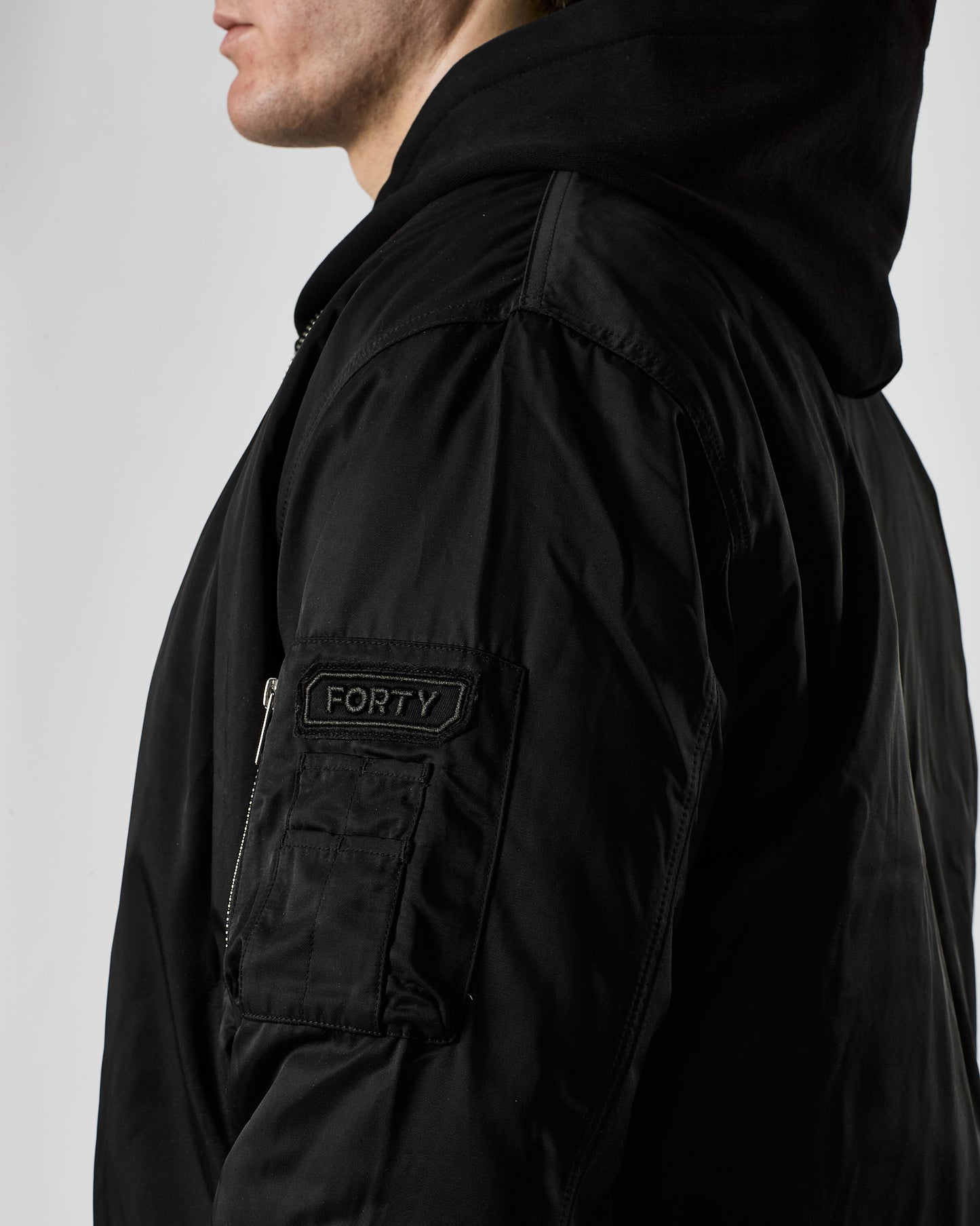 Murgatroyd Felt Appliqué Bomber (Black)