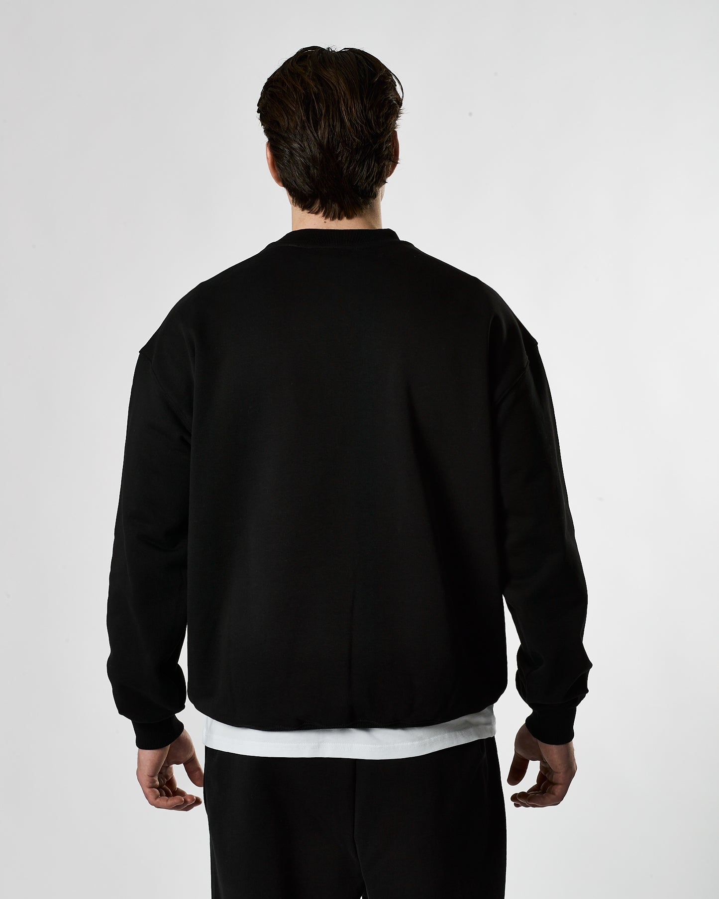 Lifestyle Murgatroyd Felt Appliqué Sweat (Black)