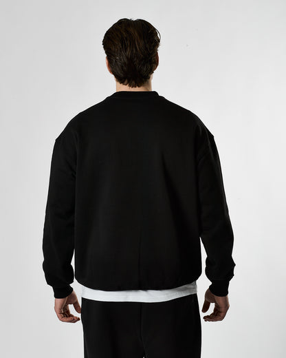 Lifestyle Murgatroyd Felt Appliqué Sweat (Black)