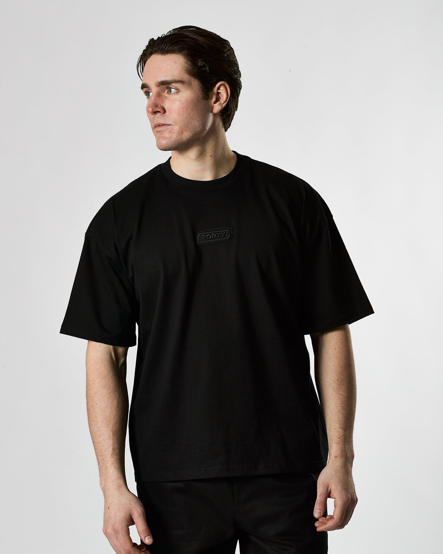 Lifestyle Murgatroyd Felt Appliqué Tee (Black)
