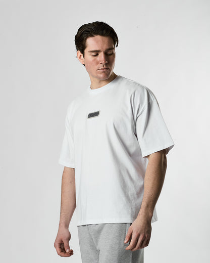 Lifestyle Murgatroyd Felt Appliqué Tee (White/Grey)