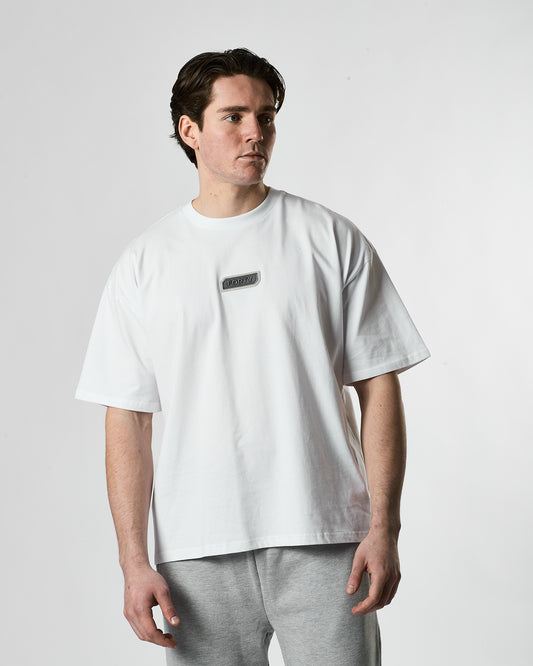 Lifestyle Murgatroyd Felt Appliqué Tee (White/Grey)