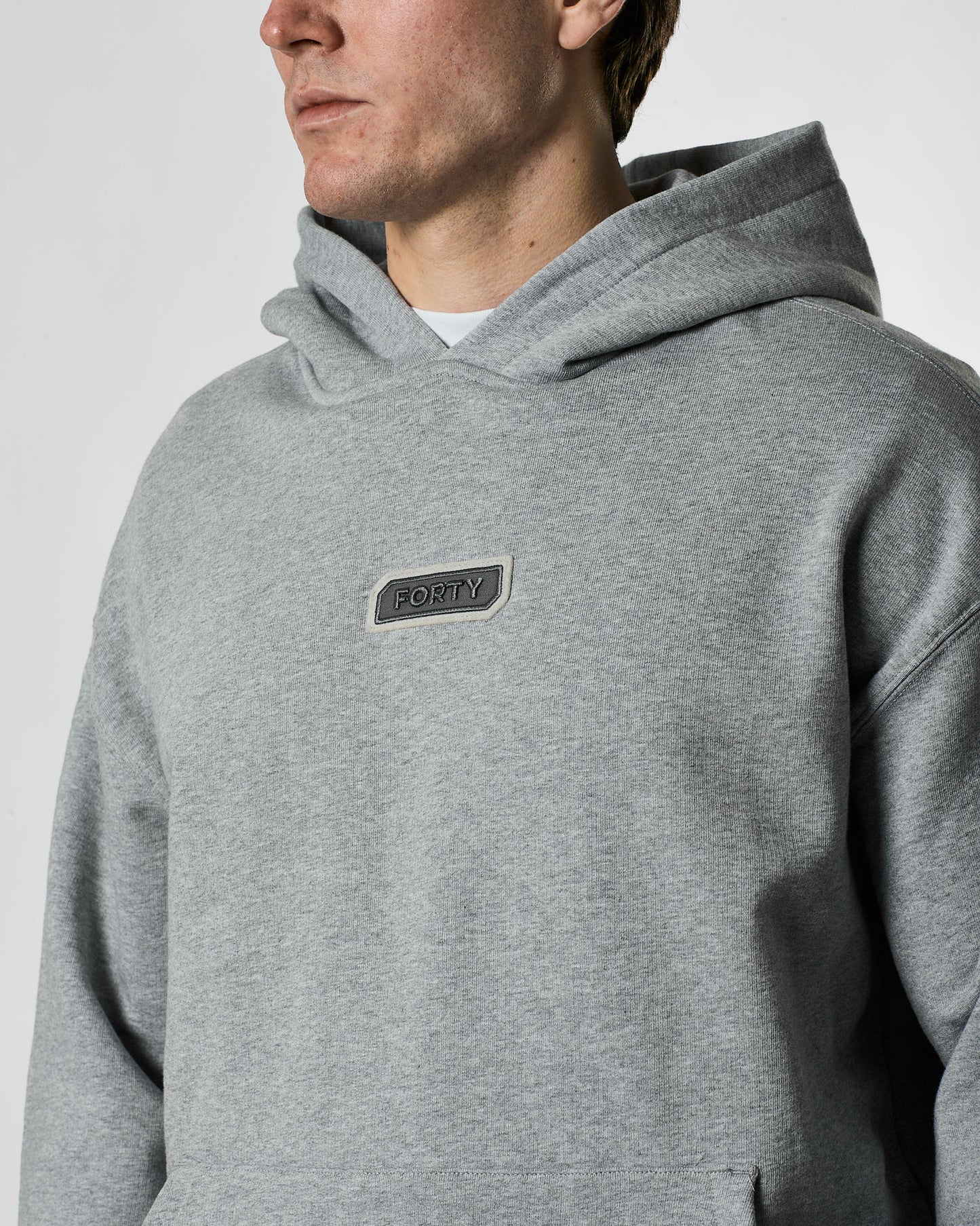 Lifestyle Murgatroyd Felt Appliqué Hoodie (Grey)