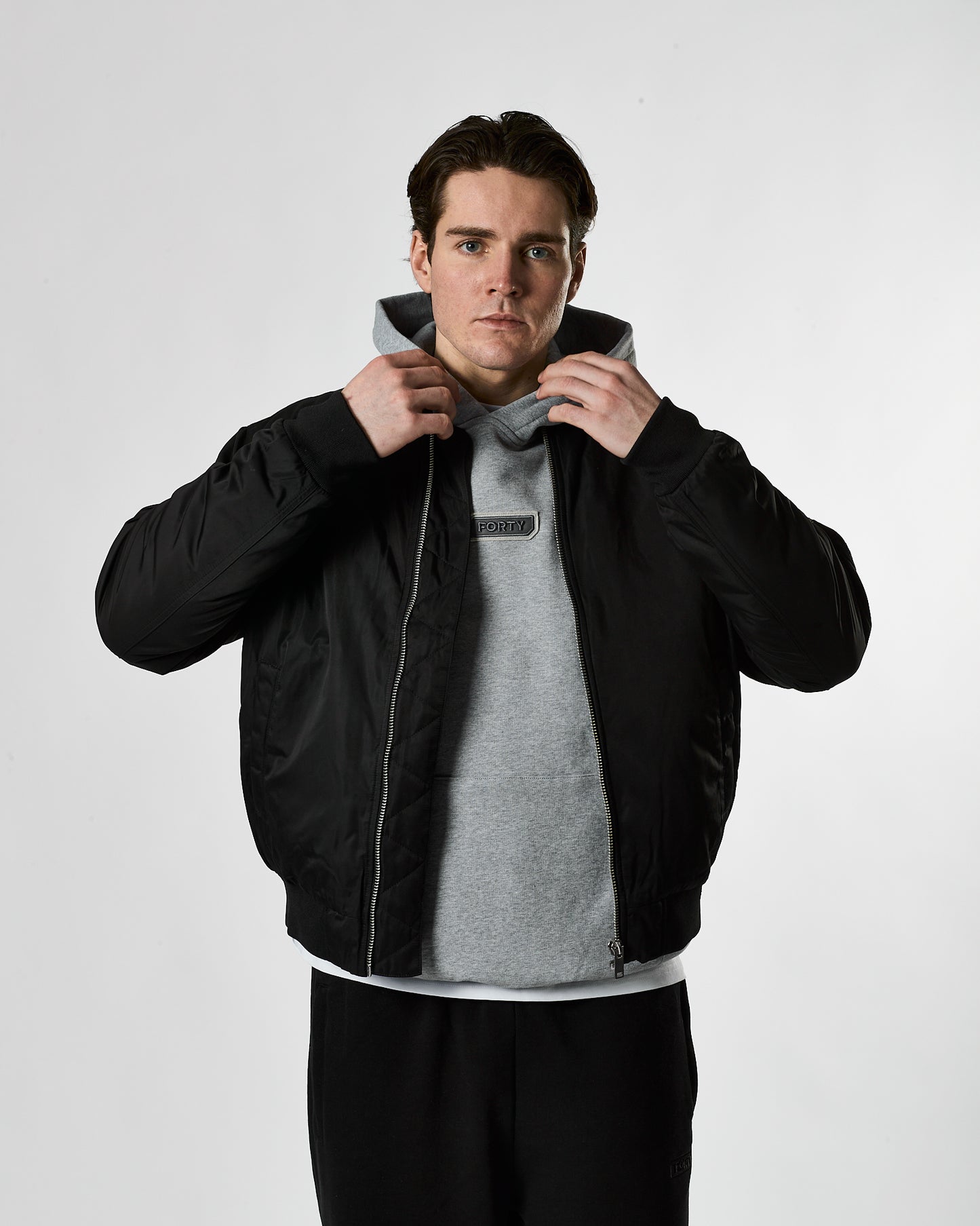 Murgatroyd Felt Appliqué Bomber (Black)