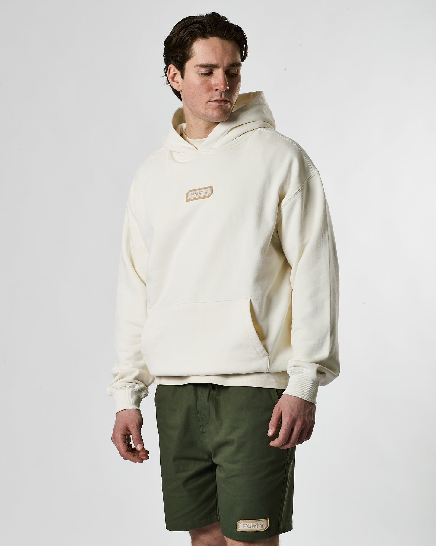 Lifestyle Murgatroyd Felt Appliqué Hoodie (Butter)