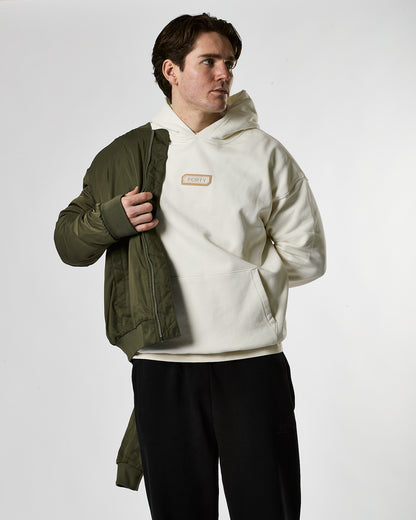 Lifestyle Murgatroyd Felt Appliqué Hoodie (Butter)
