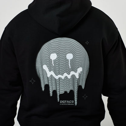 Deface Topo Reflective Hoodie (Black/Ion Silver)