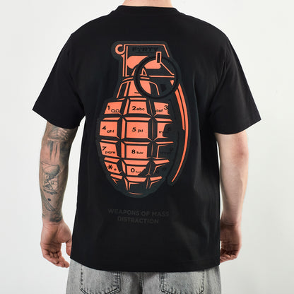 Lifestyle Axon Tee (Black/Coral)