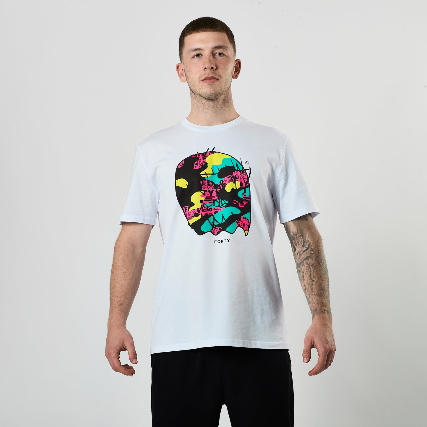 Essential Neon Camo Monster Tee (White)