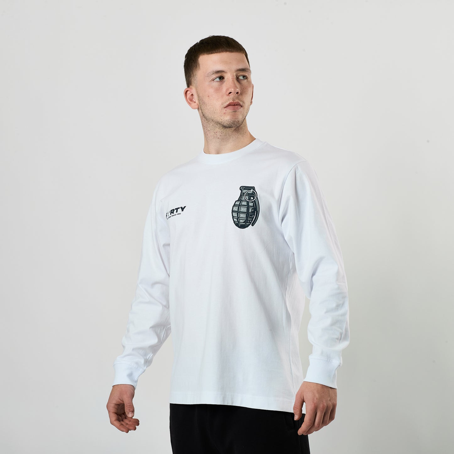 Lifestyle Axon L/S Tee (White/Grey)