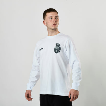 Lifestyle Axon L/S Tee (White/Grey)