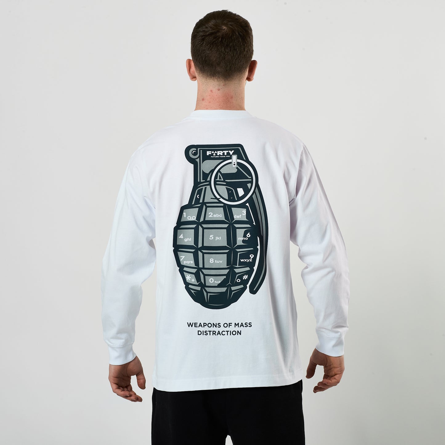 Lifestyle Axon L/S Tee (White/Grey)