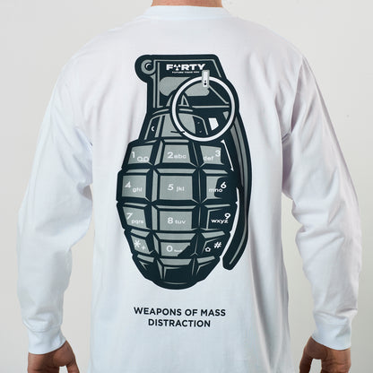 Lifestyle Axon L/S Tee (White/Grey)