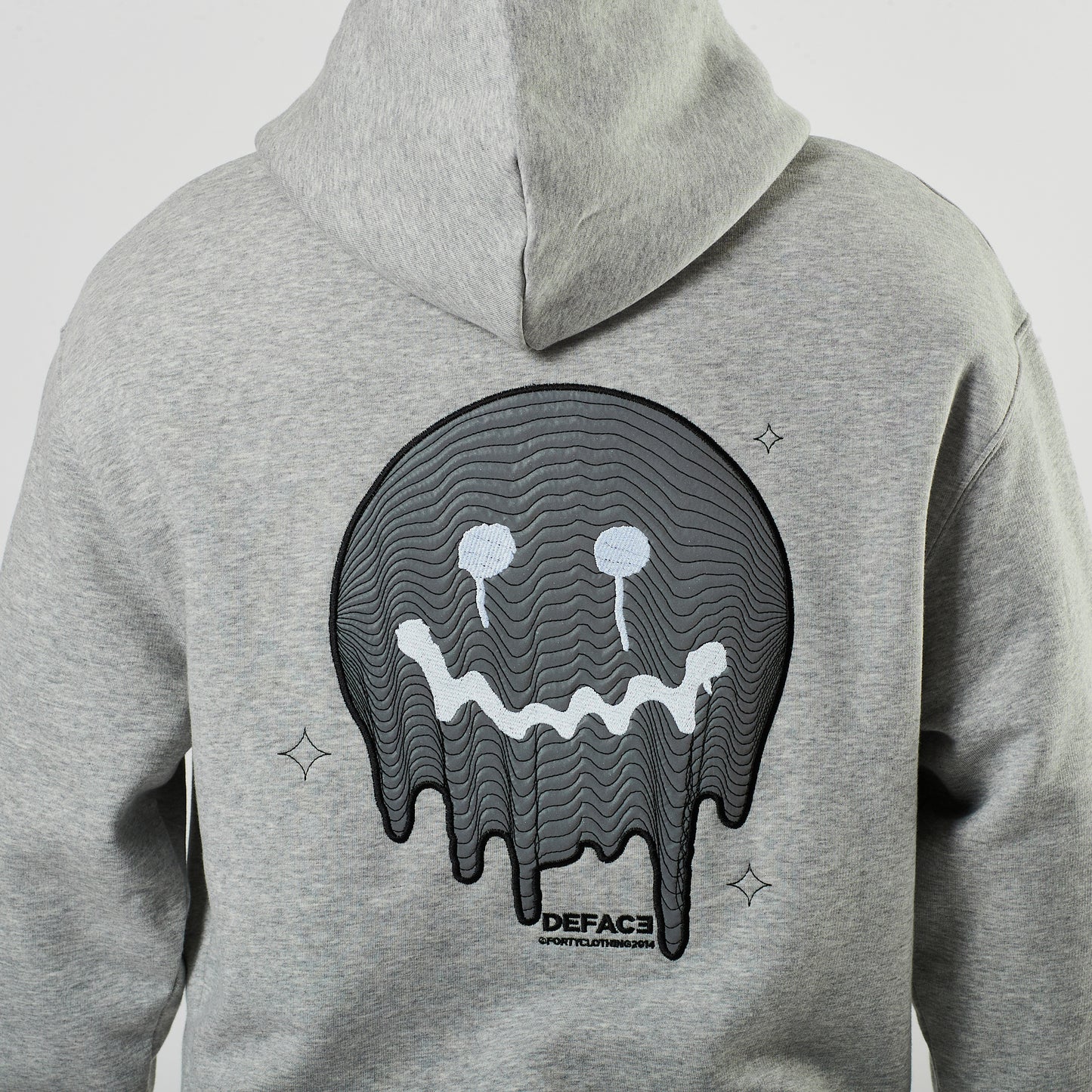 Deface Topo Reflective Hoodie (Grey/Ion Silver)
