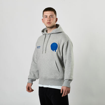 Deface Topo Reflective Hoodie (Grey/Electron Blue)