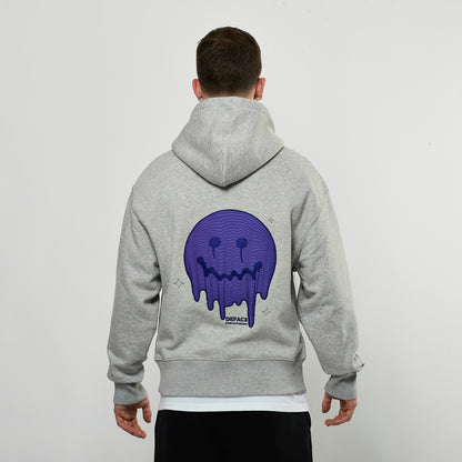 Deface Topo Reflective Hoodie (Grey/Photon Purple)