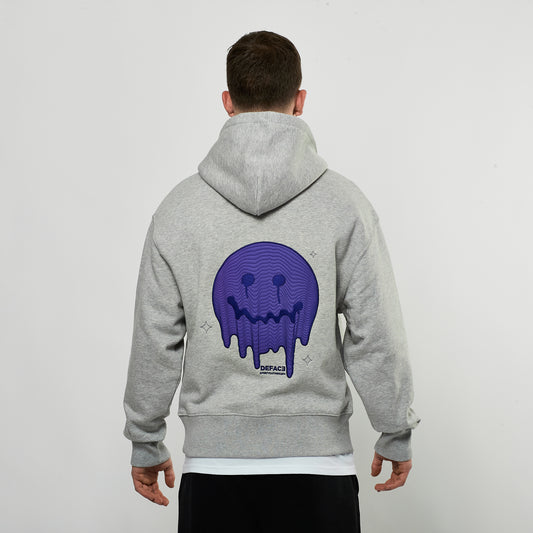 Deface Topo Reflective Hoodie (Grey/Photon Purple)