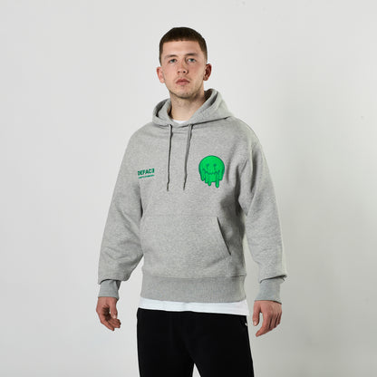 Deface Topo Reflective Hoodie (Grey/Neutron Green)