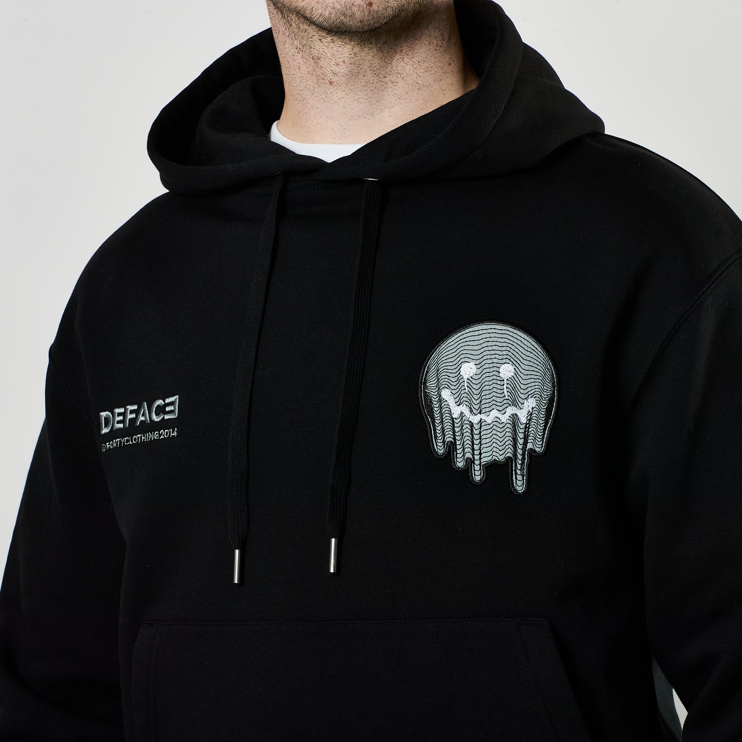 Deface Topo Reflective Hoodie (Black/Ion Silver)