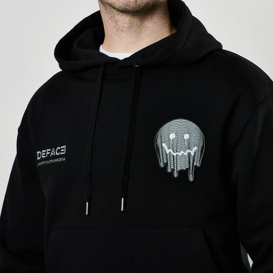Deface Topo Reflective Hoodie (Black/Ion Silver)