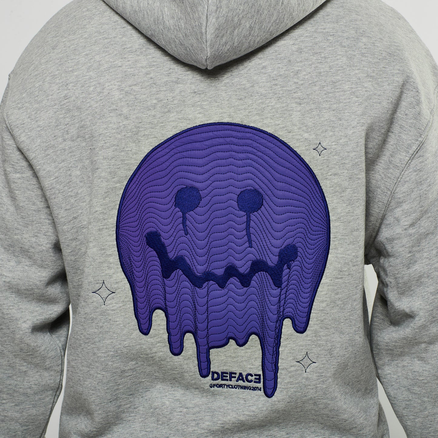 Deface Topo Reflective Hoodie (Grey/Photon Purple)