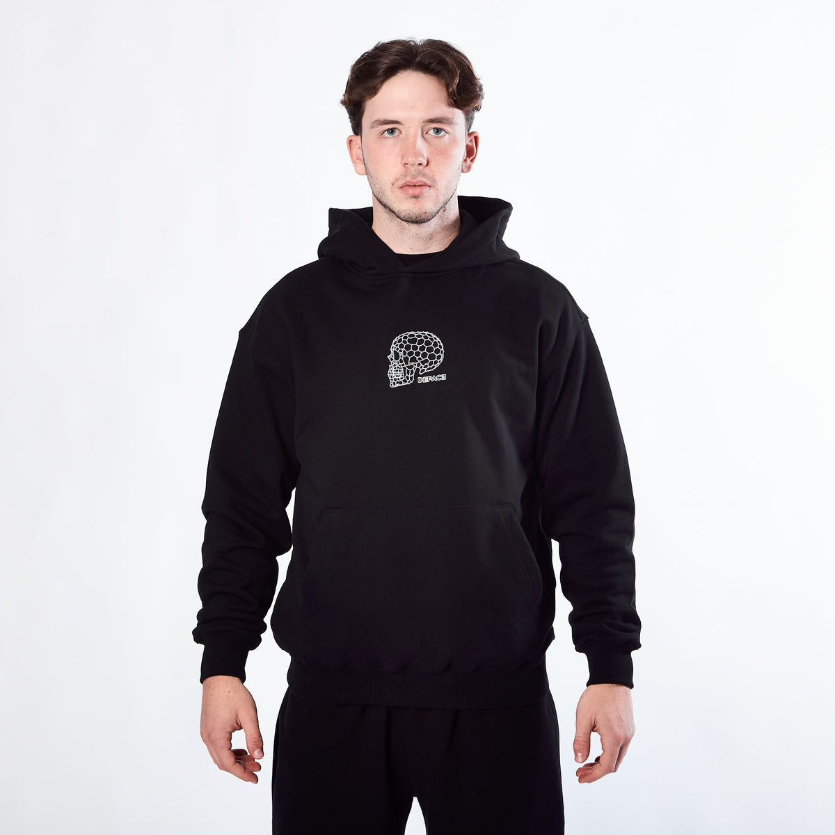 Deface Oxy Skull Hoodie (Black)