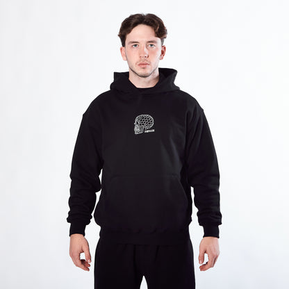 Deface Oxy Skull Hoodie (Black)