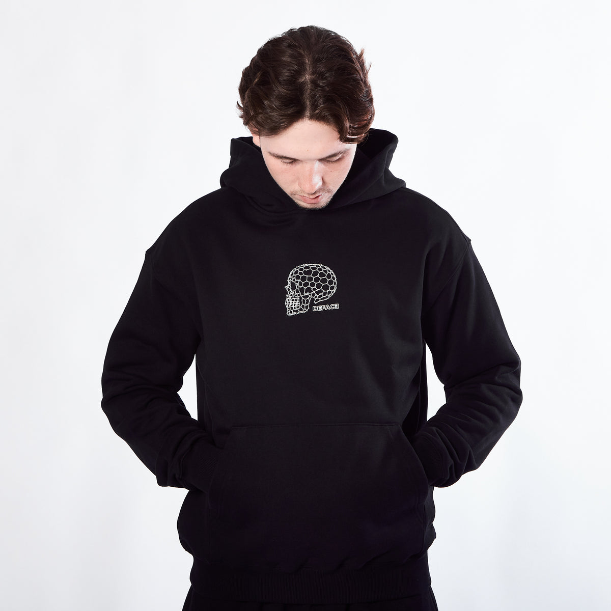 Deface Oxy Skull Hoodie (Black)